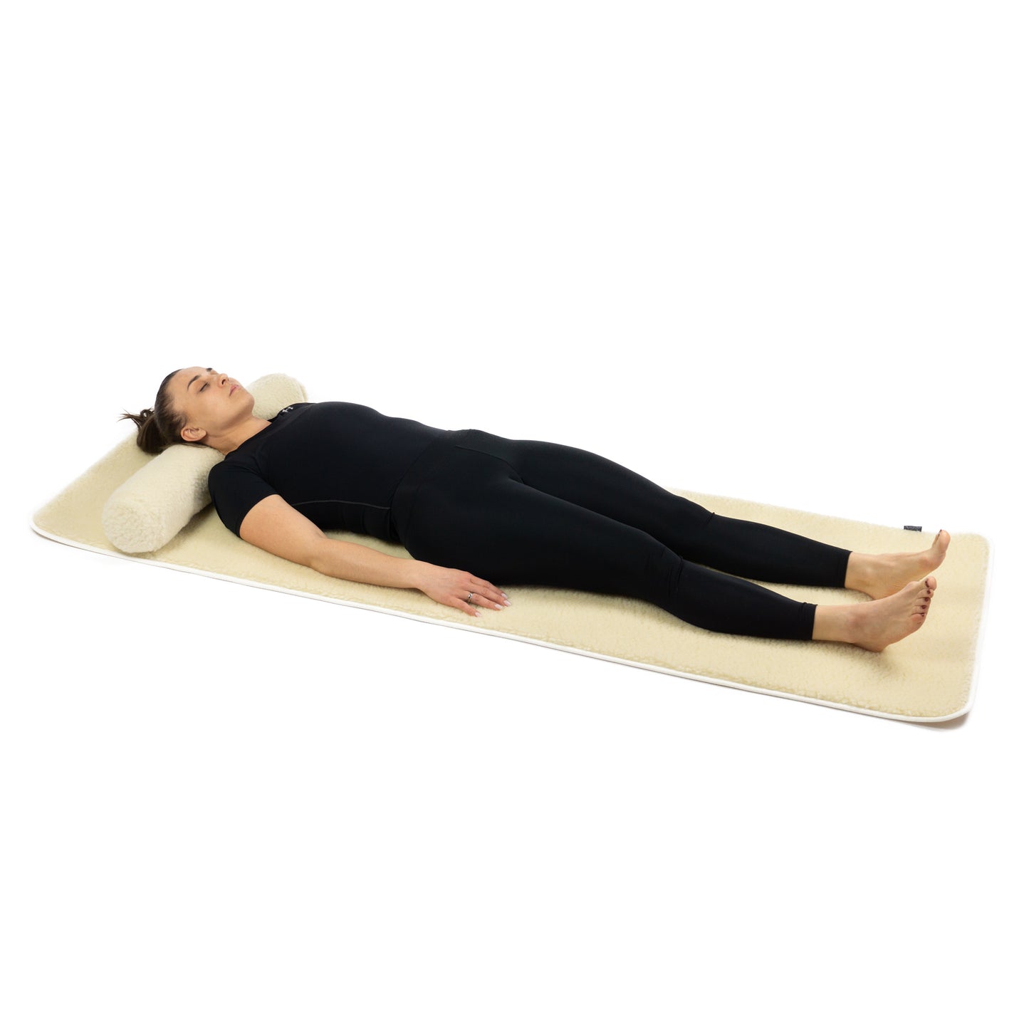 Merino wool yoga roller cushion - Natural