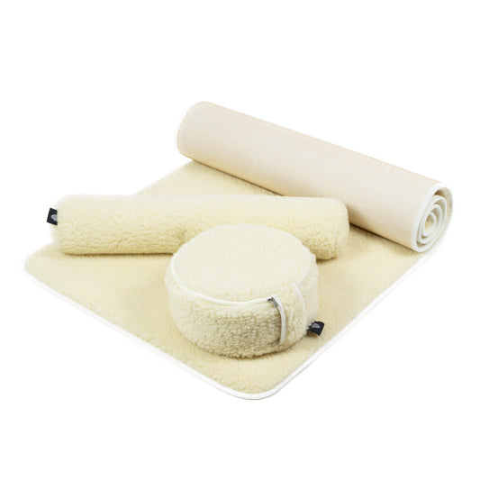 Merino wool yoga set - Natural (white)